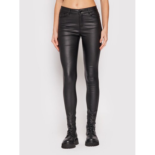 Vero Moda Spodnie materiałowe Seven 10138972 Czarny Slim Fit ze sklepu MODIVO w kategorii Spodnie damskie - zdjęcie 182765887