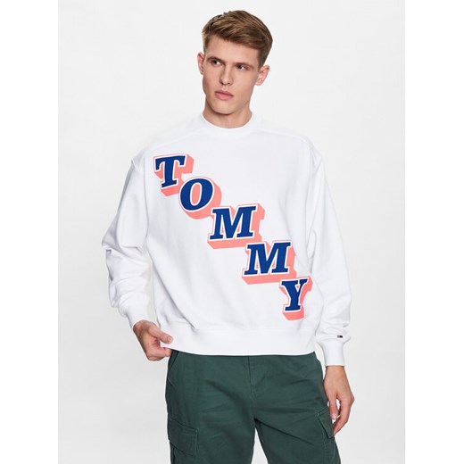 Tommy Jeans Bluza Boxy College DM0DM16379 Biały Boxy Fit Tommy Jeans L MODIVO