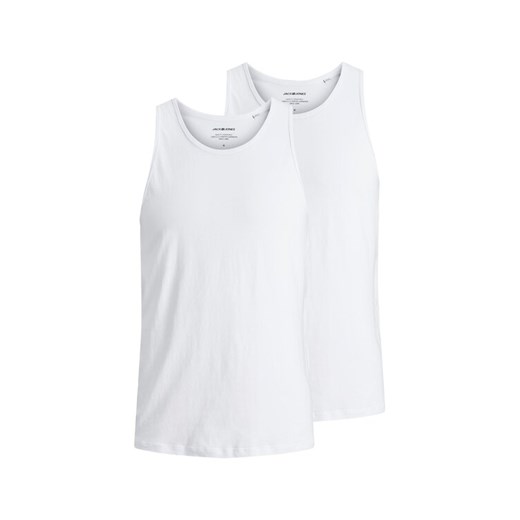 Jack&Jones Komplet 2 tank topów Basic 12133910 Biały Regular Fit ze sklepu MODIVO w kategorii Podkoszulki męskie - zdjęcie 182765977