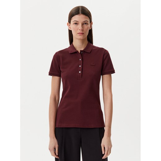 Lacoste Polo PF5462 Bordowy Slim Fit ze sklepu MODIVO w kategorii Bluzki damskie - zdjęcie 182765997