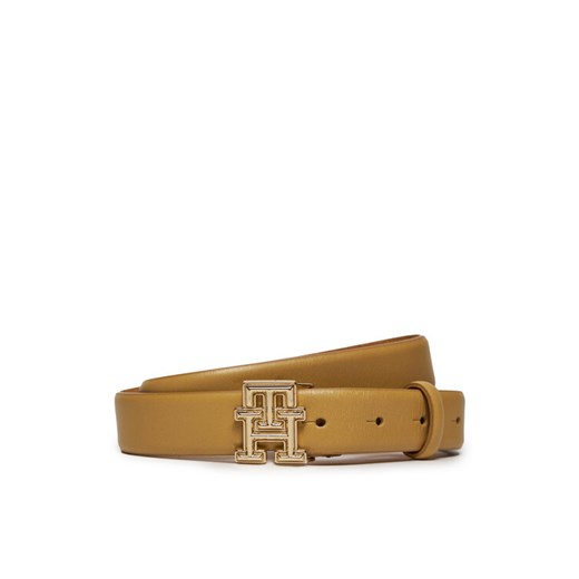 Tommy Hilfiger Pasek Damski Th Logo Bombe 2.5 AW0AW16028 Brązowy ze sklepu MODIVO w kategorii Paski damskie - zdjęcie 182766085