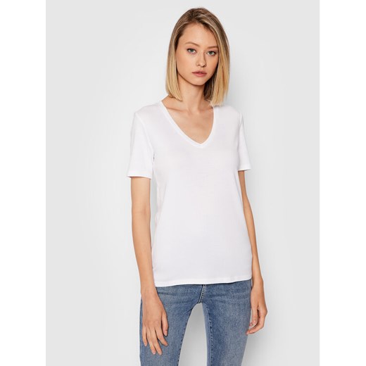 United Colors Of Benetton T-Shirt 3GA2E4230 Biały Regular Fit ze sklepu MODIVO w kategorii Bluzki damskie - zdjęcie 182766126