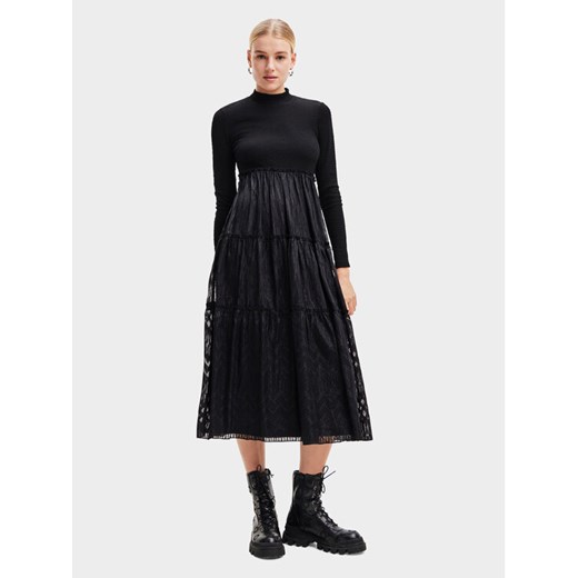 Desigual Sukienka codzienna 23WWVWAD Czarny Regular Fit ze sklepu MODIVO w kategorii Sukienki - zdjęcie 182766176