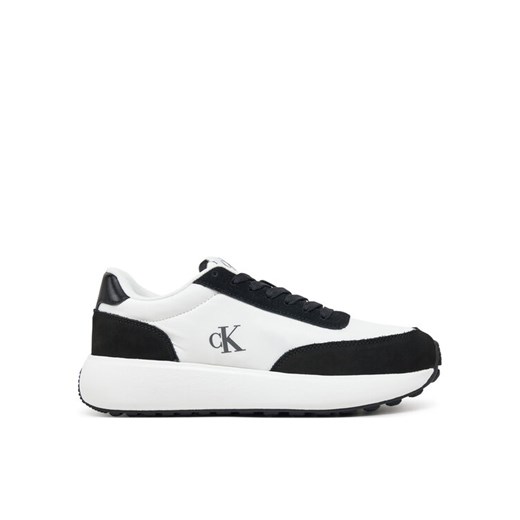Calvin Klein Jeans Sneakersy Athleisure Runner Laceup Mix Wn YW0YW01774 Biały ze sklepu MODIVO w kategorii Buty sportowe damskie - zdjęcie 182766205
