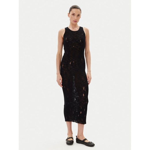 PINKO Sukienka dzianinowa 105141 A2LP Czarny Slim Fit ze sklepu MODIVO w kategorii Sukienki - zdjęcie 182766246