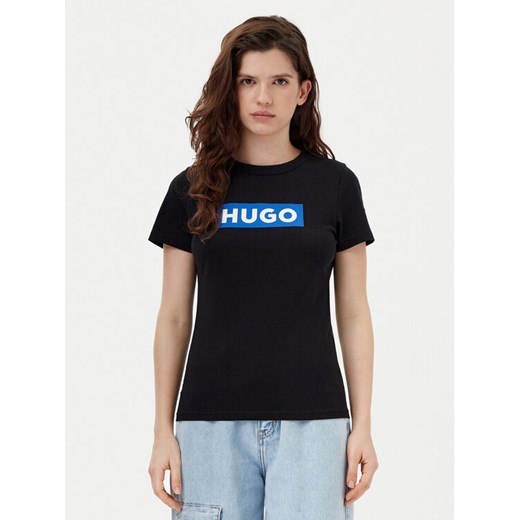 HUGO T-Shirt Classic 50510772 Czarny Regular Fit ze sklepu MODIVO w kategorii Bluzki damskie - zdjęcie 182766268
