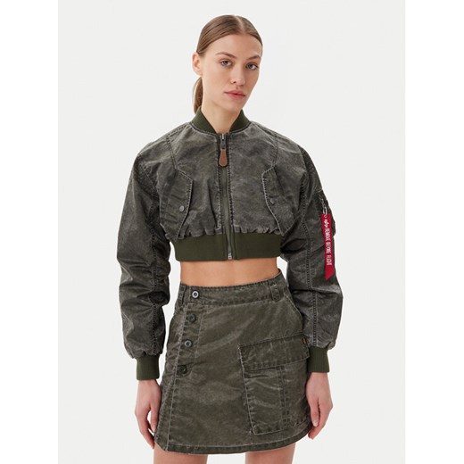 Alpha Industries Kurtka bomber MA-1 Vintage 156002 Zielony Regular Fit ze sklepu MODIVO w kategorii Kurtki damskie - zdjęcie 182766438