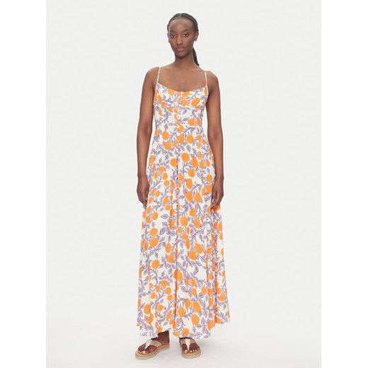 Maaji Sukienka letnia Western Orange Flower Sia PT2748CLD001 Pomarańczowy Regular Fit ze sklepu MODIVO w kategorii Sukienki - zdjęcie 182766447