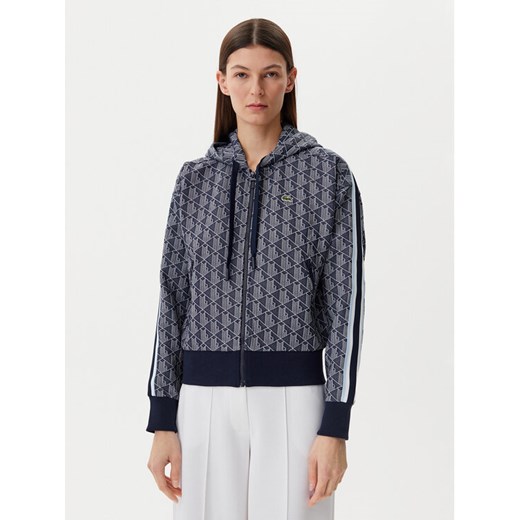 Lacoste Bluza SF7606 Granatowy Regular Fit ze sklepu MODIVO w kategorii Bluzy damskie - zdjęcie 182766466