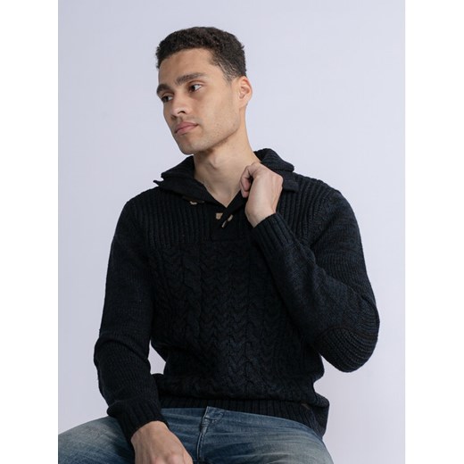 Petrol Industries Sweter M-3030-KWC211 Granatowy Regular Fit ze sklepu MODIVO w kategorii Swetry męskie - zdjęcie 182766506