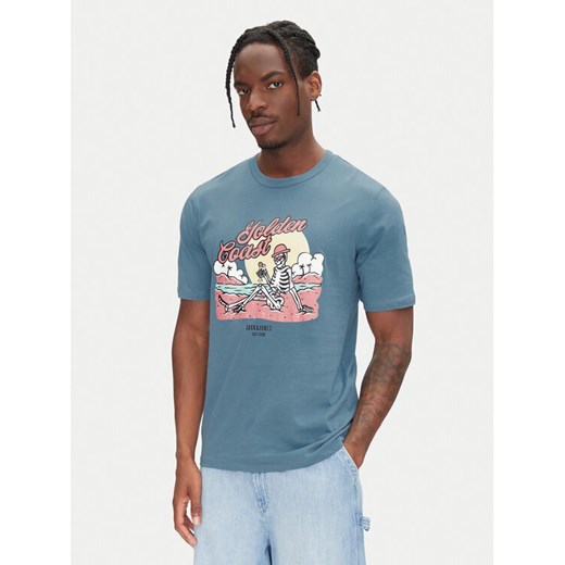 Jack&Jones T-Shirt Eljah 12268472 Niebieski Relaxed Fit ze sklepu MODIVO w kategorii T-shirty męskie - zdjęcie 182766565