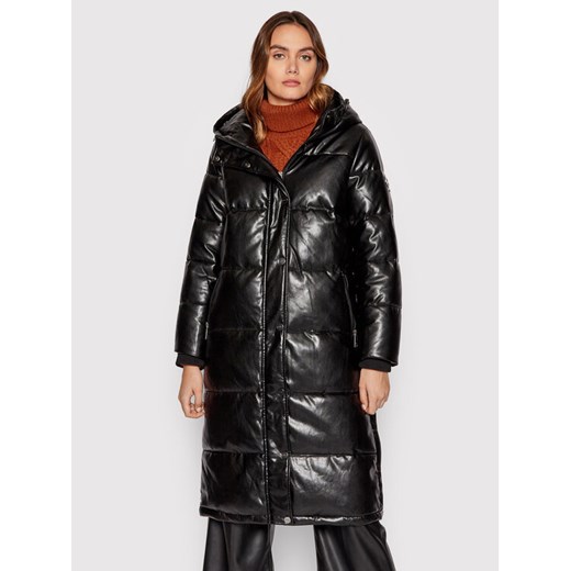 DKNY Kurtka z imitacji skóry DL1MPH53 Czarny Regular Fit ze sklepu MODIVO w kategorii Kurtki damskie - zdjęcie 182766589
