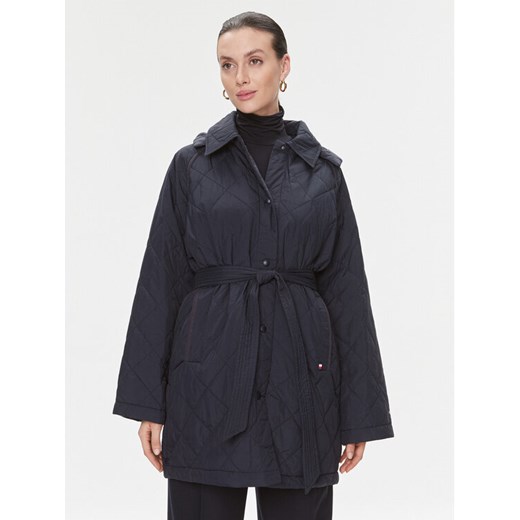 Tommy Hilfiger Kurtka przejściowa WW0WW40469 Granatowy Relaxed Fit ze sklepu MODIVO w kategorii Kurtki damskie - zdjęcie 182766618