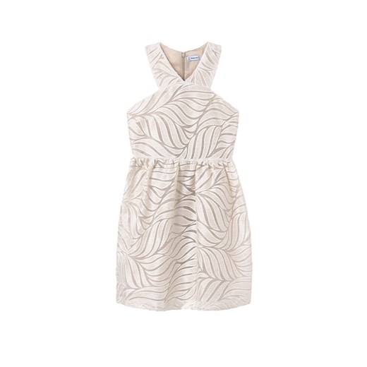 Mayoral Sukienka elegancka 6976 Beżowy Regular Fit ze sklepu MODIVO w kategorii Sukienki dziewczęce - zdjęcie 182766636