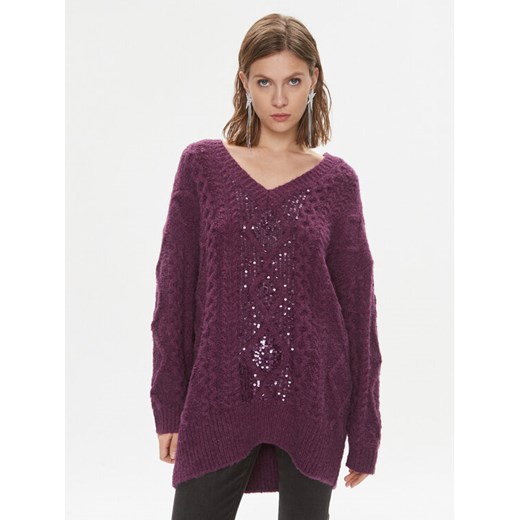 Pinko Sweter Ghepardo 102116 A1A6 Fioletowy Oversize ze sklepu MODIVO w kategorii Swetry damskie - zdjęcie 182766648