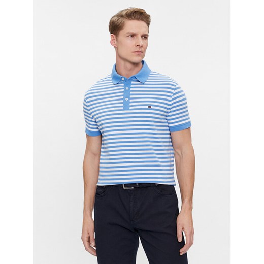 Tommy Hilfiger Polo 1985 MW0MW17771 Niebieski Regular Fit ze sklepu MODIVO w kategorii T-shirty męskie - zdjęcie 182766667