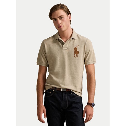 Polo Ralph Lauren Polo 710958776002 Beżowy Regular Fit ze sklepu MODIVO w kategorii T-shirty męskie - zdjęcie 182766708