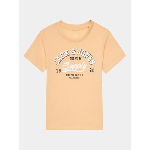 Jack&Jones Junior T-Shirt 12257379 Pomarańczowy Standard Fit ze sklepu MODIVO w kategorii T-shirty chłopięce - zdjęcie 182766747
