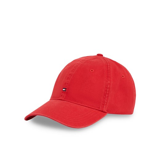 Tommy Hilfiger Czapka z daszkiem Essential Flag Soft Cap AW0AW17131 Czerwony ze sklepu MODIVO w kategorii Czapki z daszkiem damskie - zdjęcie 182766809