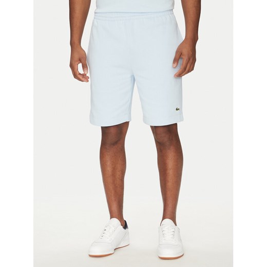 Lacoste Szorty sportowe GH9627 Błękitny Regular Fit ze sklepu MODIVO w kategorii Spodenki męskie - zdjęcie 182766825