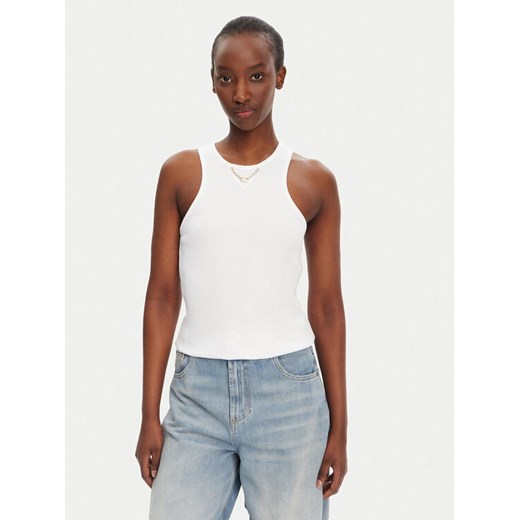 TWINSET Top 251TT2400 Biały Slim Fit ze sklepu MODIVO w kategorii Bluzki damskie - zdjęcie 182766837