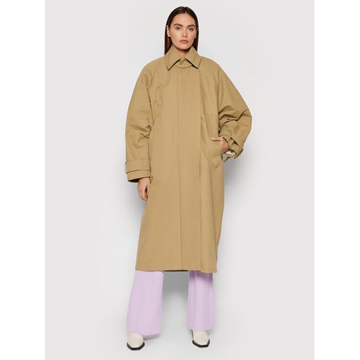 Remain Płaszcz przejściowy Koko RM937 Beżowy Loose Fit ze sklepu MODIVO w kategorii Płaszcze damskie - zdjęcie 182766938