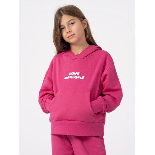 4F Bluza 4FJAW23TSWSF645 Różowy Regular Fit ze sklepu MODIVO w kategorii Bluzy dziewczęce - zdjęcie 182767087