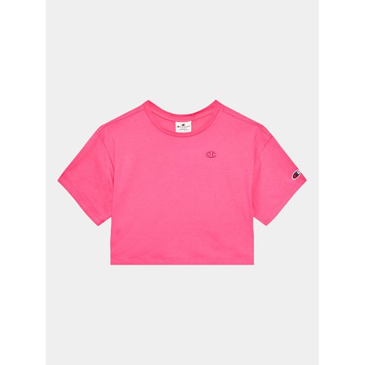 Champion T-Shirt 404633 Różowy Regular Fit ze sklepu MODIVO w kategorii Bluzki dziewczęce - zdjęcie 182767095