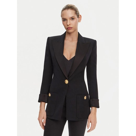 Balmain Marynarka DF1SE095ME54 Czarny Regular Fit ze sklepu MODIVO w kategorii Marynarki damskie - zdjęcie 182767115