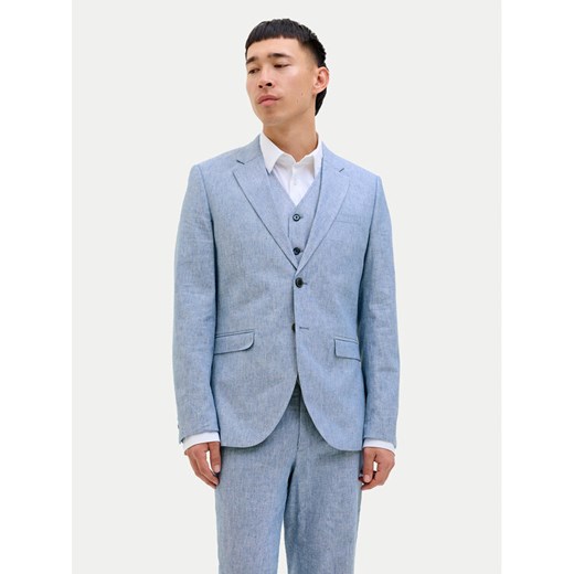 Jack&Jones Marynarka Riviera 12228721 Niebieski Slim Fit ze sklepu MODIVO w kategorii Marynarki męskie - zdjęcie 182767178