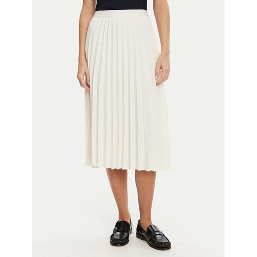 Tommy Hilfiger Spódnica plisowana WW0WW43886 Écru Regular Fit ze sklepu MODIVO w kategorii Spódnice - zdjęcie 182767179
