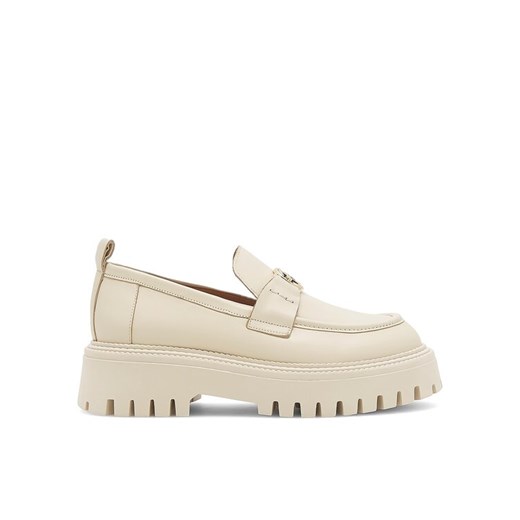 Eva Minge Loafersy SARAH-8049 Beżowy ze sklepu MODIVO w kategorii Półbuty damskie - zdjęcie 182767196