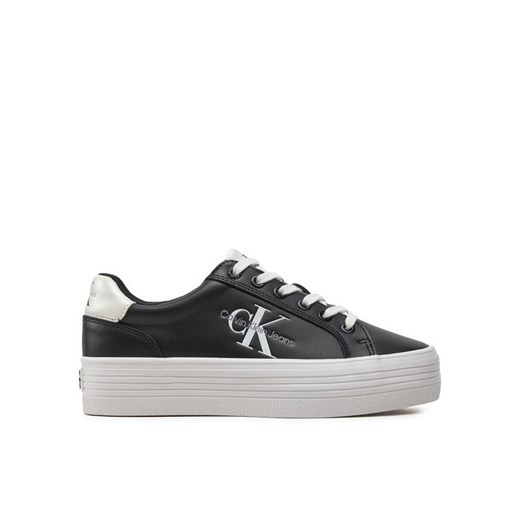 Calvin Klein Jeans Sneakersy Vulc Flatform Laceup Lth YW0YW01474 Czarny 40 MODIVO