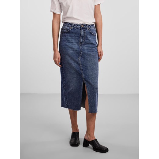Pieces Spódnica jeansowa 17144829 Niebieski Regular Fit ze sklepu MODIVO w kategorii Spódnice - zdjęcie 182767256