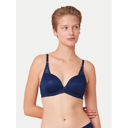 Triumph Biustonosz z fiszbiną Aura Spotlight 10216459 Niebieski ze sklepu MODIVO w kategorii Biustonosze - zdjęcie 182767305