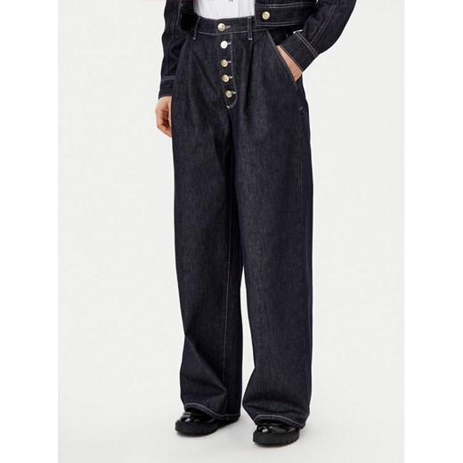 KARL LAGERFELD Jeansy A1W10133 Granatowy Loose Fit ze sklepu MODIVO w kategorii Jeansy damskie - zdjęcie 182767318