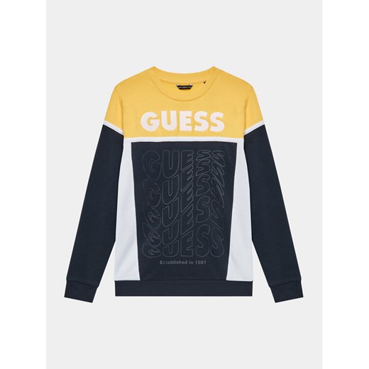 Guess Bluza N3BQ02 KAX73 Granatowy Regular Fit ze sklepu MODIVO w kategorii Bluzy chłopięce - zdjęcie 182767328