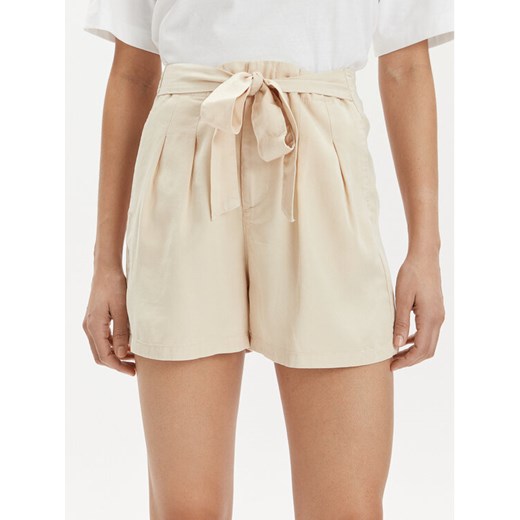 Vero Moda Szorty materiałowe Mia 10209543 Beżowy Slim Fit ze sklepu MODIVO w kategorii Szorty - zdjęcie 182767329