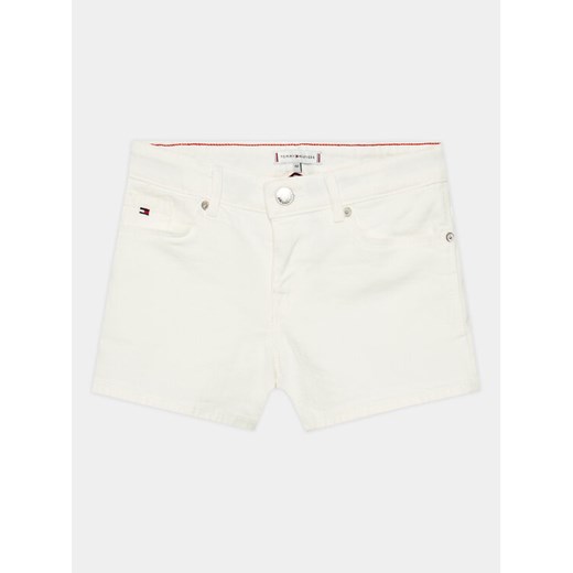 Tommy Hilfiger Szorty jeansowe Nora KG0KG07243 D Biały Skinny Fit ze sklepu MODIVO w kategorii Spodenki dziewczęce - zdjęcie 182767346