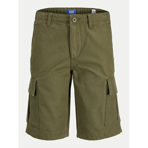 Jack&Jones Junior Szorty materiałowe 12268381 Khaki Relaxed Fit ze sklepu MODIVO w kategorii Spodenki chłopięce - zdjęcie 182767356