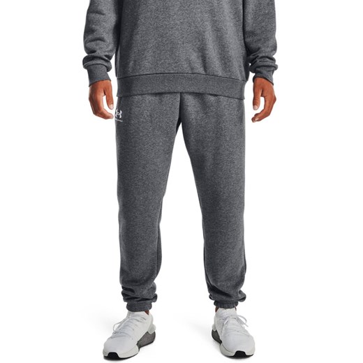 Under Armour Spodnie dresowe UA Essential Fleece Jogger 1373882 Szary Regular Fit ze sklepu MODIVO w kategorii Spodnie męskie - zdjęcie 182767409