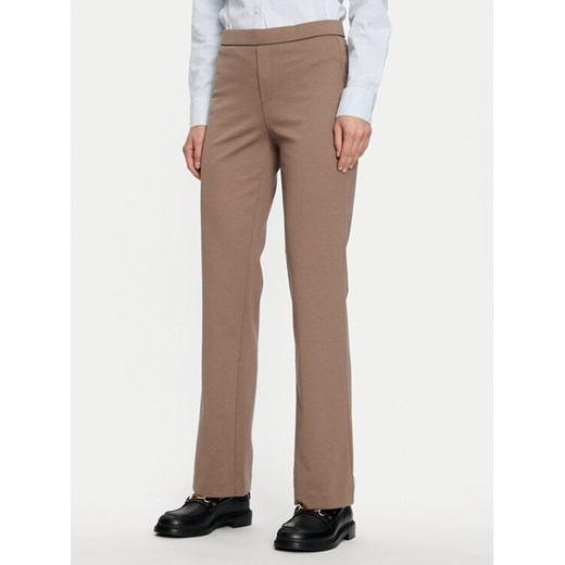 Fransa Spodnie materiałowe 20613528 Brązowy Regular Fit ze sklepu MODIVO w kategorii Spodnie damskie - zdjęcie 182767446