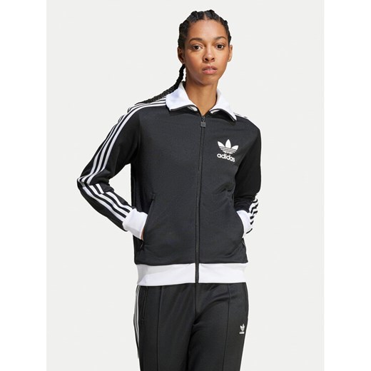 adidas Bluza Beckenbauer IW3174 Czarny Regular Fit ze sklepu MODIVO w kategorii Bluzy damskie - zdjęcie 182767527