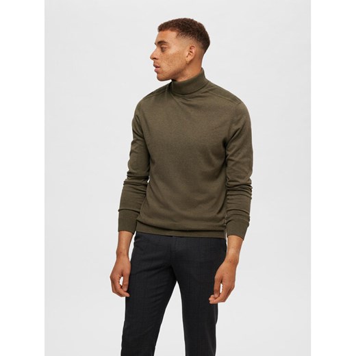Selected Homme Golf 16074684 Zielony Regular Fit ze sklepu MODIVO w kategorii Swetry męskie - zdjęcie 182767619