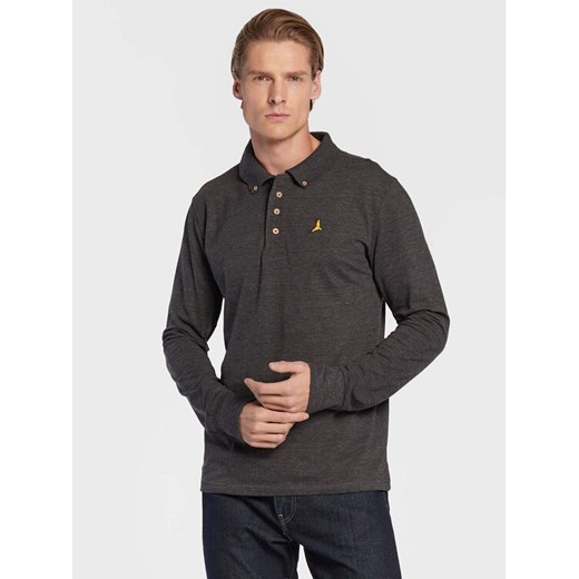 Brave Soul Polo MLT-412WASHINGTN Szary Slim Fit ze sklepu MODIVO w kategorii T-shirty męskie - zdjęcie 182767649