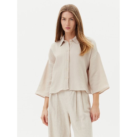 Vero Moda Koszula Natali 10279685 Beżowy Standard Fit ze sklepu MODIVO w kategorii Koszule damskie - zdjęcie 182767667