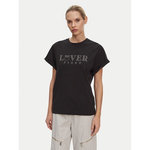 PINKO T-Shirt Torcetti 104605 A2D1 Czarny Regular Fit ze sklepu MODIVO w kategorii Bluzki damskie - zdjęcie 182767757