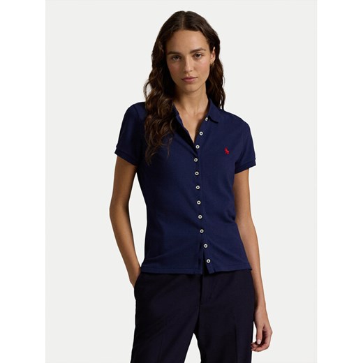 Polo Ralph Lauren Koszula 211939272001 Granatowy Slim Fit ze sklepu MODIVO w kategorii Koszule damskie - zdjęcie 182767798