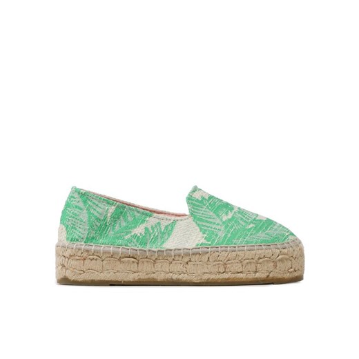 Manebi Espadryle Cotton Jaquard Double Sole Espadrilles G 4.8 D0 Zielony ze sklepu MODIVO w kategorii Espadryle damskie - zdjęcie 182767805