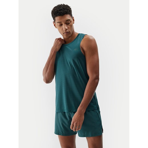 4F Koszulka techniczna 4FWSS24TFTSM841 Zielony Regular Fit ze sklepu MODIVO w kategorii T-shirty męskie - zdjęcie 182767807